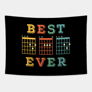 Best Dad Ever Guitar DAD Chords Tab Retro Theme Tapestry