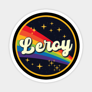 Leroy // Rainbow In Space Vintage Style Magnet