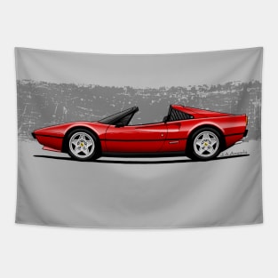 The red Maranello Italian classic sports car Tapestry