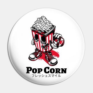 Pop Corn Skateboard Kid Pin