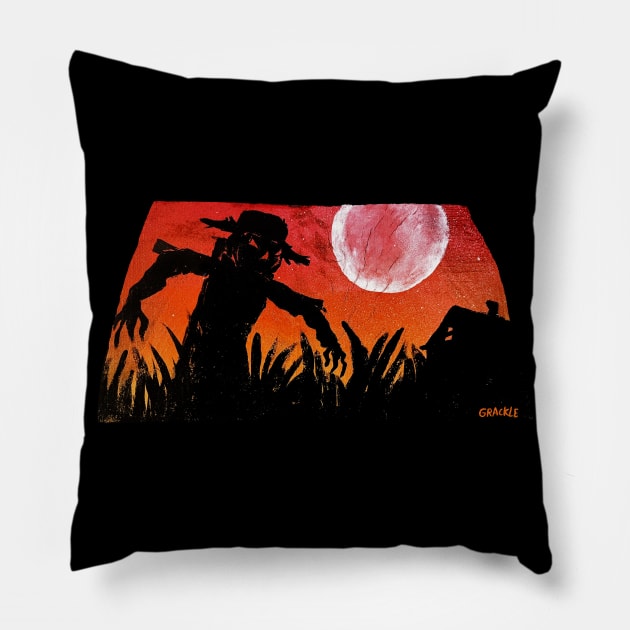 Watcher of the Cornfields Pillow by Jan Grackle