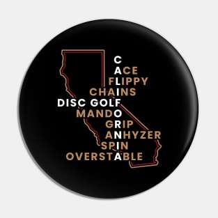 California Disc Golf - Word Blend Dark Pin