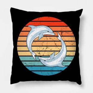 Twin dolphins Pillow