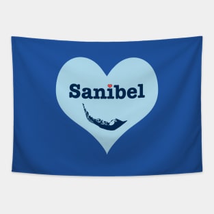 Sanibel Island Blue Heart Tapestry