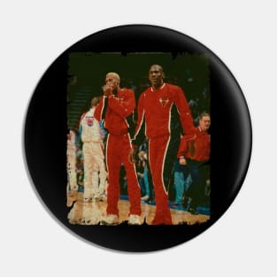 Dennis Rodman with Michael Jordan Pin