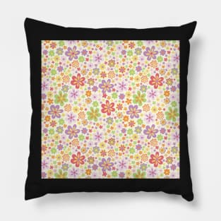 GREEN PURPLE VINTAGE FLORAL RETRO FUN 00S 90S Pillow