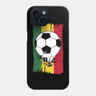 Vintage Ghanaian Flag with Football // Retro Ghana Soccer Phone Case