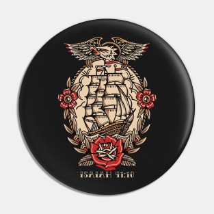 Ship Eagle American Traditional Tattoo Flash Pin