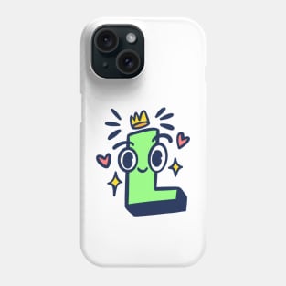 Initial L is a Cute Doodle Alphabet for Kids Phone Case