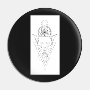 Oriental Shorthair Tattoo Design Pin