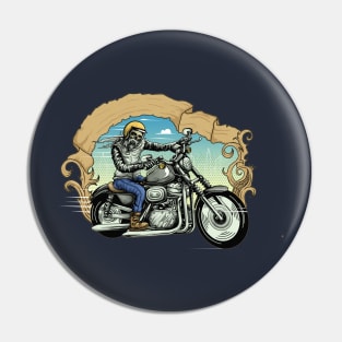 skull ride Pin