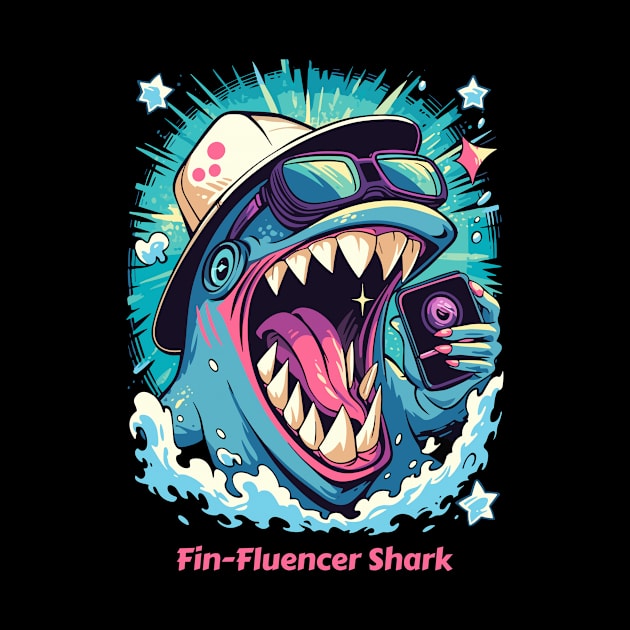 The Fin-Fluencer | A Shark T-Shirt by Indigo Lake