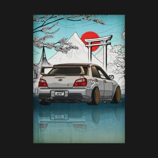 Subaru Impreza WRX STi Bug Eye (2002) Japanese Art Style T-Shirt