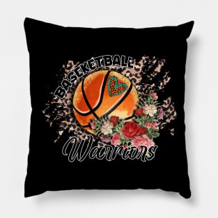 Aesthetic Pattern Warriors Basketball Gifts Vintage Styles Pillow