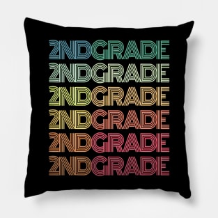 Second Grade Vibes Teacher Peace Groovy Team Teach Pillow