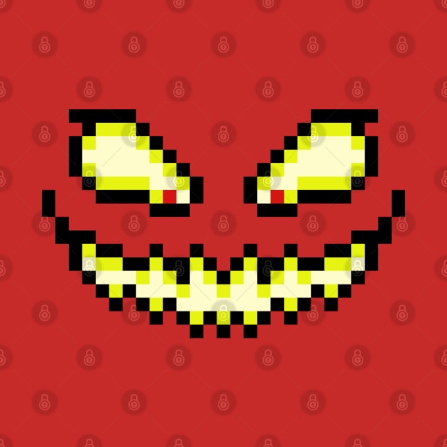 Pixel Pumpkin Face by gkillerb