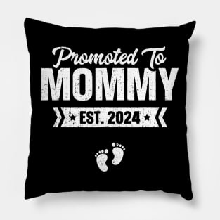 Promoted To Mommy Est 2024 Baby Gift For New Mommy Pillow