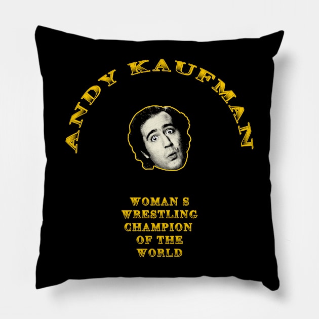 andy kaufman moon face Pillow by Genetics art