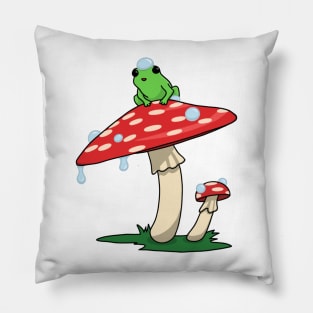 Frog on a Mushroom Pillow