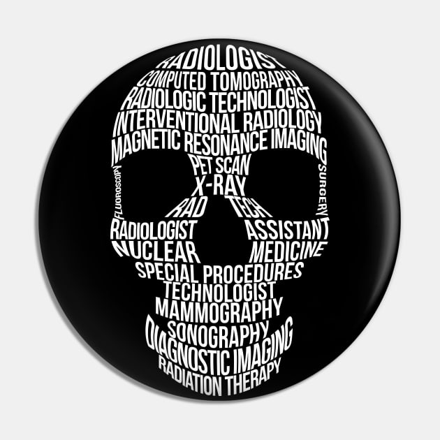 Radiology Skull Pin by LaughingCoyote