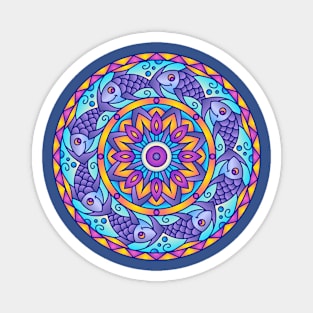 Fish Abstract Mandala Design Magnet