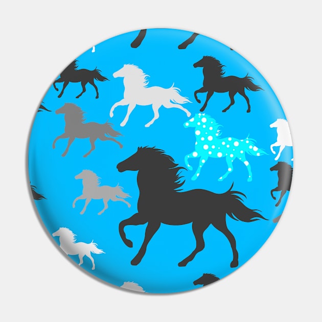 Running horses on blue Pin by Thepackingllamas 