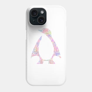 Penguin Animal Outdoors Wildlife Text Word Cloud Phone Case