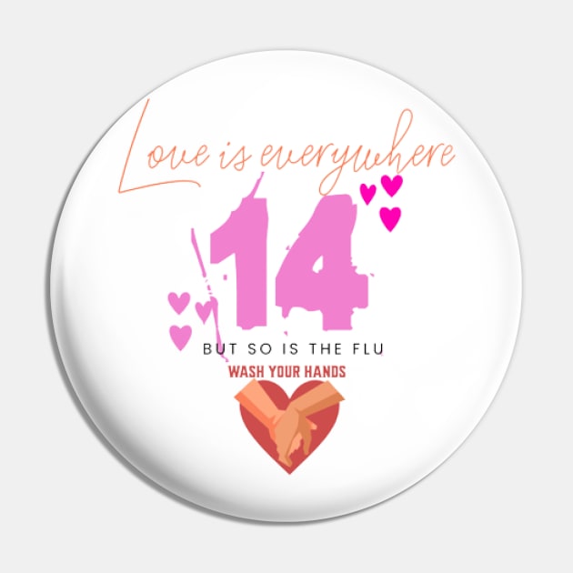 Love is everywhere but so is the flu valentines day nurse, wash your hands Pin by KoumlisArt