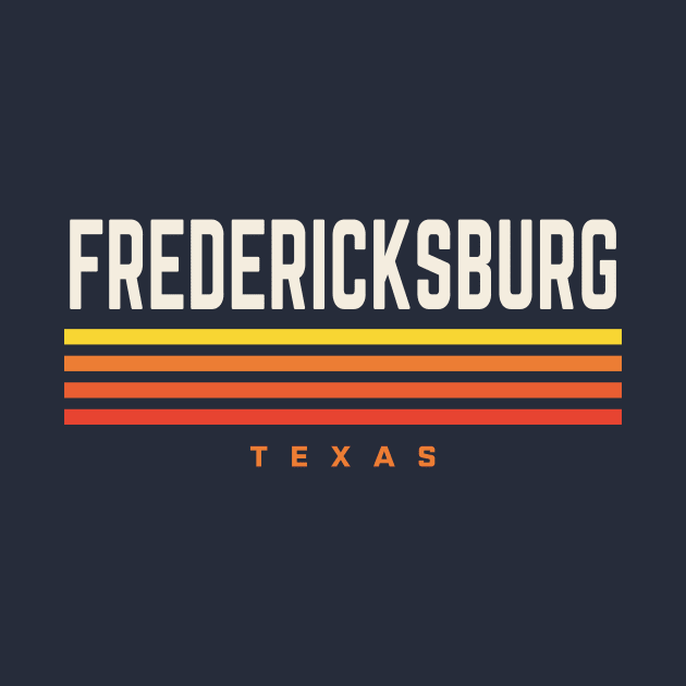 Fredericksburg Texas Retro Vintage Stripes by PodDesignShop