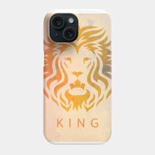 'KING' Lion Head - Orange Phone Case
