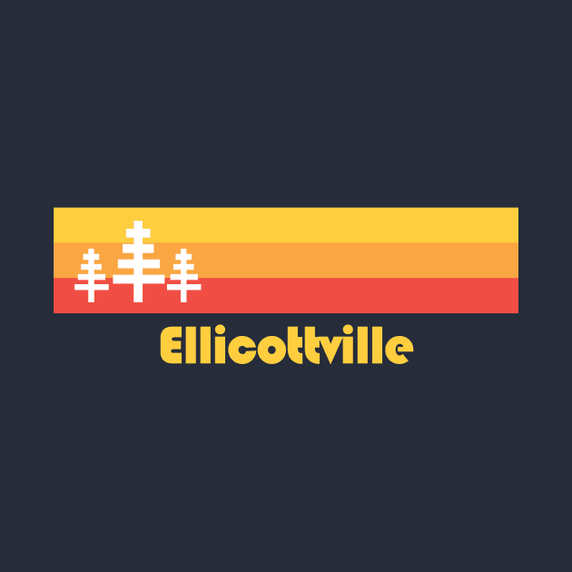 Ellicottville NY Weekend Ellicottville New York Skiing Vacation Retro Mountain by PodDesignShop