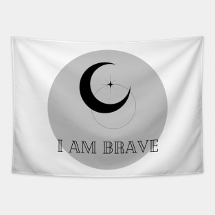 Affirmation Collection - I Am Brave (Gray) Tapestry