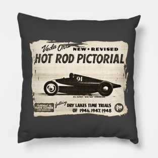 Vintage racing sign-Hot rod Pillow