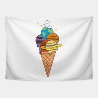 Ice-cream Planet Sci Fi Tapestry