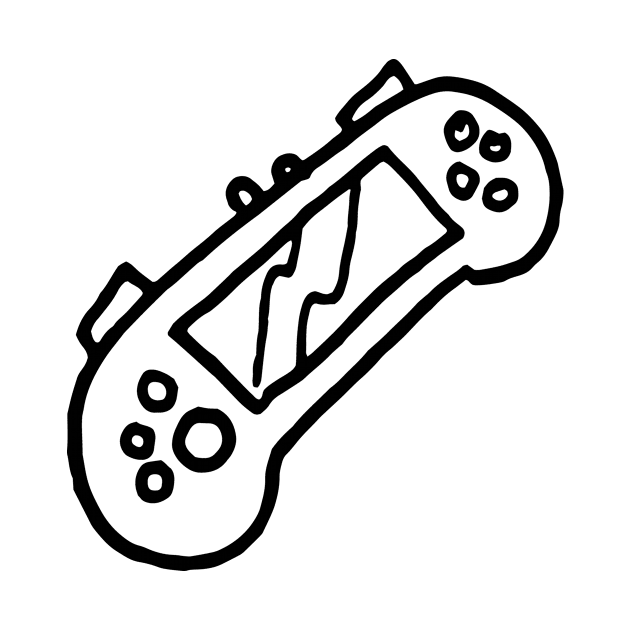 Handheld Game Line Art by VANDERVISUALS