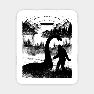 Bigfoot Loch Ness Monster Ufo Magnet