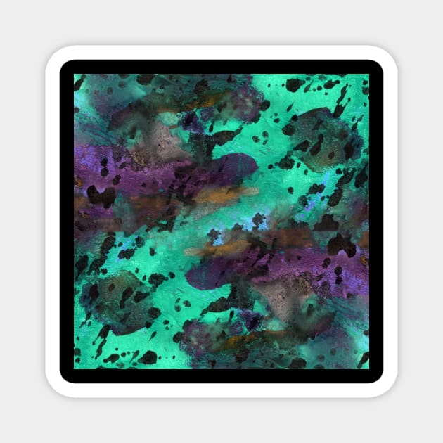 Graphite background. Simple abstract colorful watercolor, animal print. Hand-painted texture with drops, paint smears. Best for  wallpapers, covers and packaging, wrapping paper. Magnet by Olesya Pugach