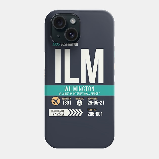 Wilmington (ILM) Airport Code Baggage Tag Phone Case by SLAG_Creative