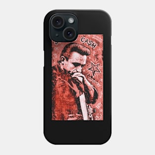 johnny cash vintage style design Phone Case