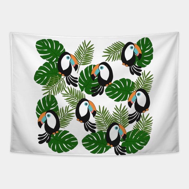 Toucan pattern Tapestry by valentinahramov