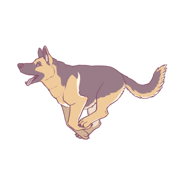 Happy German Shepherd by tiffatiel