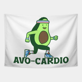 Avo Cardio - Funny Avocado Fitness Tapestry