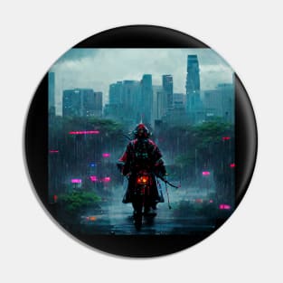 Downpour - Cyberpunk Samurai Pin