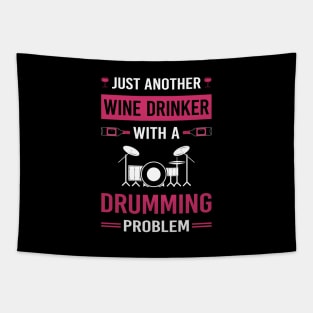 Wine Drinker Drumming Drummer Drum Drums Tapestry