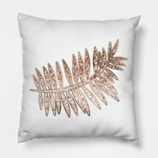 Fern - rose gold glitter Pillow