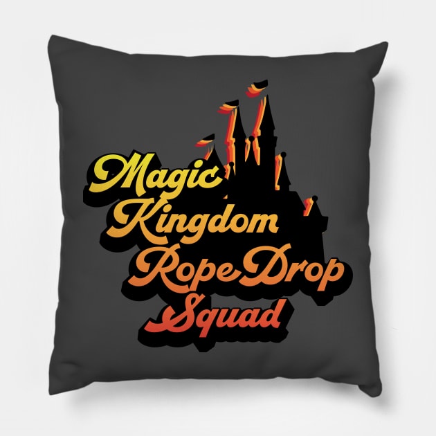 Magic Kingdom Rope Drop Squad Pillow by WearInTheWorld