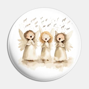 Cute Angels Singing Pin