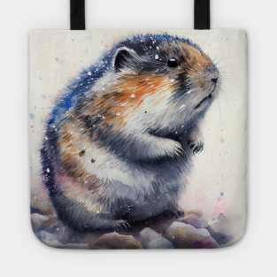 Arctic Lemming - Watercolor Paint Tote