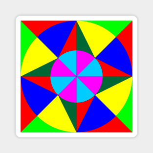 red, green, blue, yellow and pink pattern. Magnet