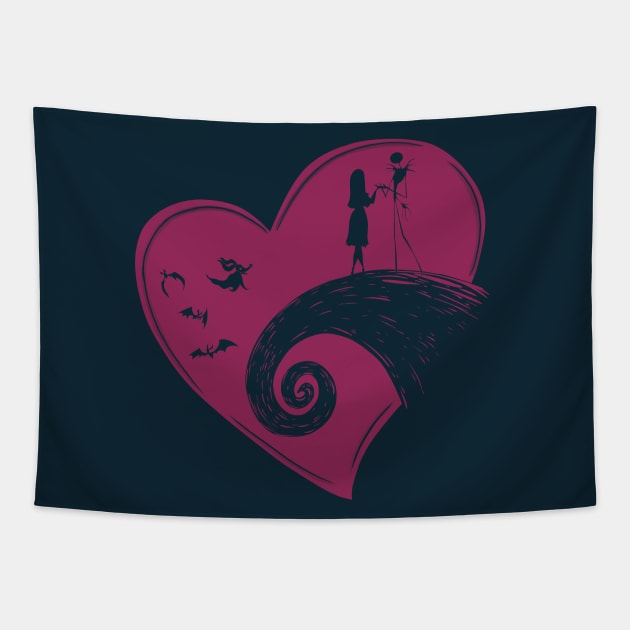 Nightmare heart Tapestry by Nykos